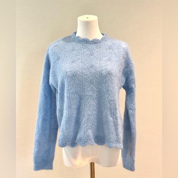 NWOT Sezane Louison Jumper in Polar Blue Size S - Picture 5 of 11